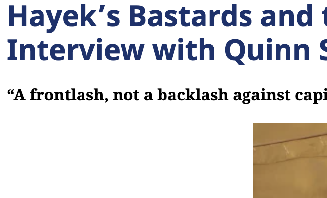 Entrevista con Quinn Slobodian sobre Hayek's Bastards